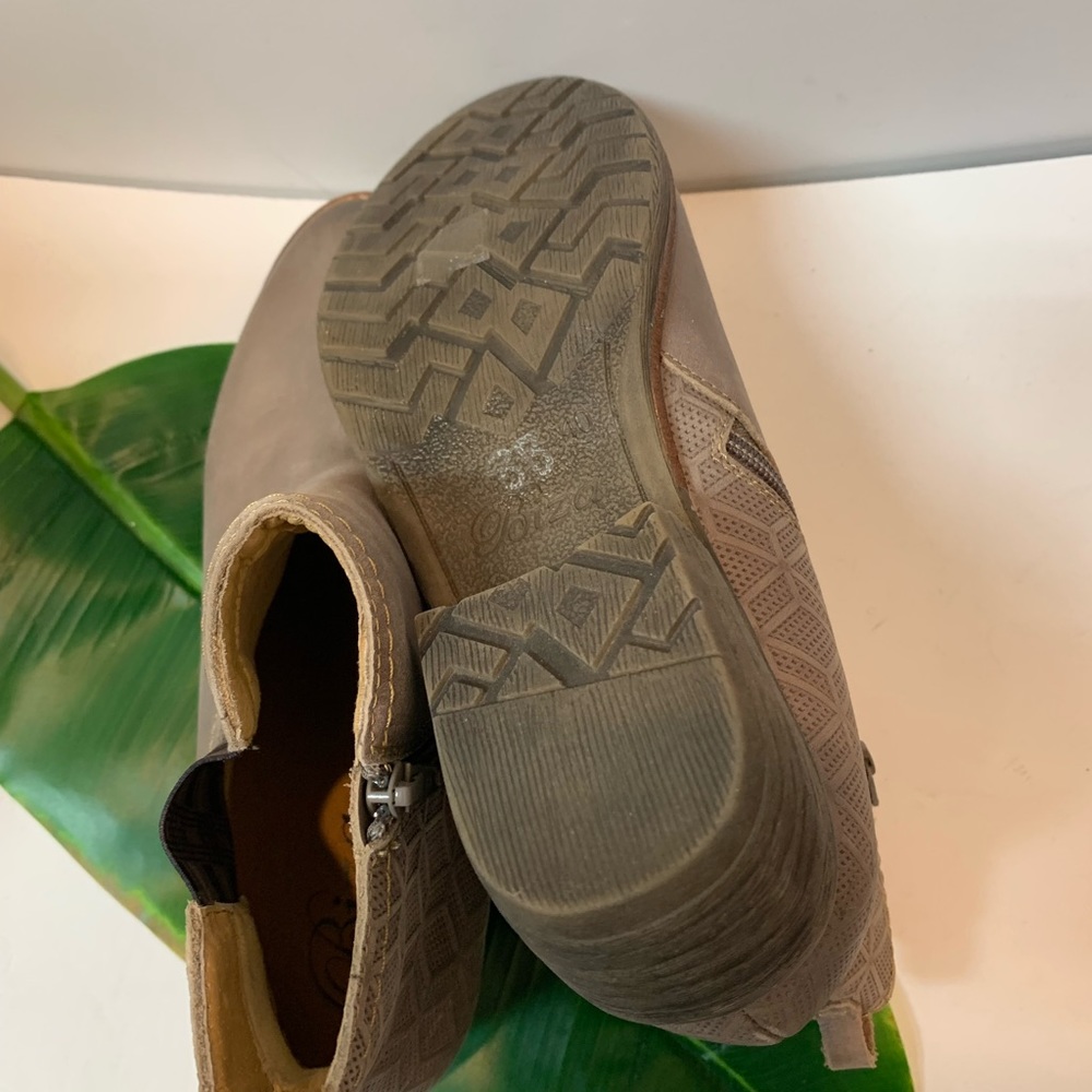 Biza Cora Latte Leather Booties Size 40 - Picture 7 of 7